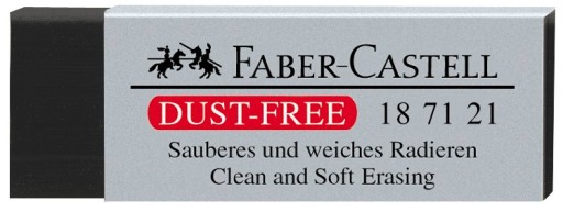 FABER-CASTELL Guma na odieranie v Dust-Free kryte, ČIERNA