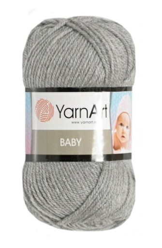 Akrylová priadza YarnArt Baby, farba 195 šedá