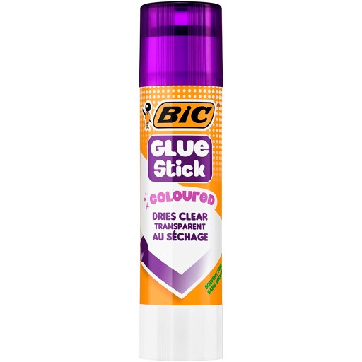 Farebná školská kancelárska lepiaca tyčinka Bic colored magic 8g