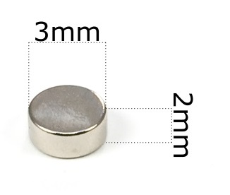 SILNÝ VALEC NEODYMOVÝ MAGNET 3x2 - SADA 100 / NEODYMOVÝCH MAGNETOV /