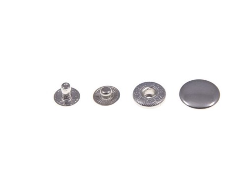 ALFA NEREZOVÉ patentky, kovové patentky 12,5 mm, strieborné, 10 sád