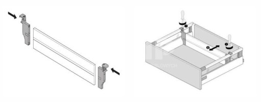 Držiak BLUM Z40D0002Z ORGA-LINE TANDEMBOX D, biely