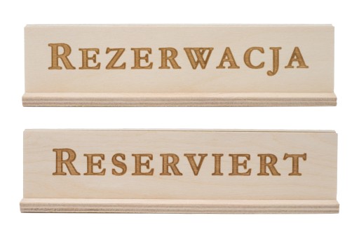 REZERVÁCIA - Dvojjazyčné PL/DE - Iba drevo