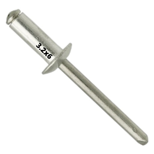 HLINÍKOVÉ SLEPÉ NITY 3,2x6mm NITY 50 KS
