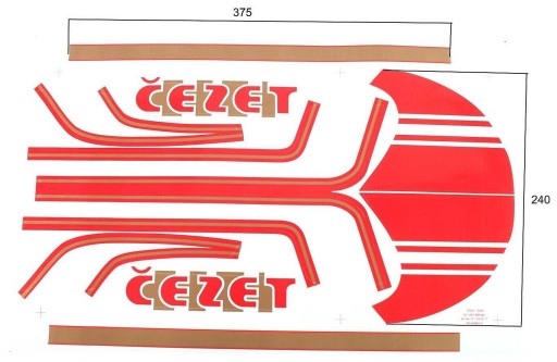 Samolepky samolepka obtisk JAWA CZ 350 STICKERS