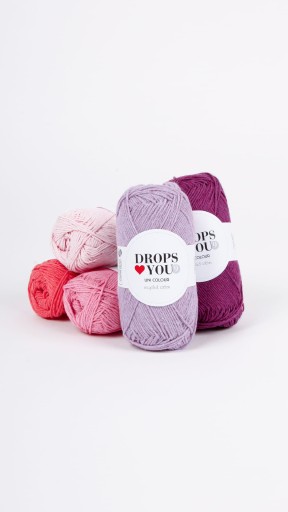 50 g bavlny DROPS Loves You 9 purpurová 112