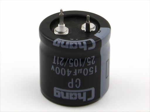 KONDENZÁTOR 150uF / 400V 25x25mm 105*C - DLHÁ ŽIVOTNOSŤ: 5000h - 1 KS.