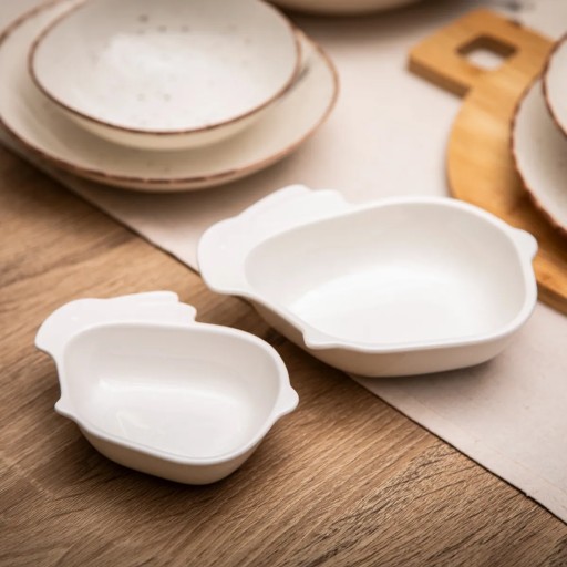 Miska zajačika, miska na šalát, porcelánová dekorácia, Altom Design, 17,5 cm