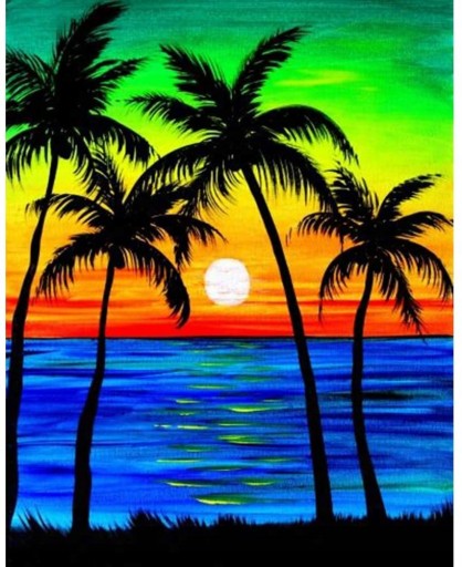 Diamantové vyšívanie SUNSET Diamantový obraz 5D Diamantový obraz 5D