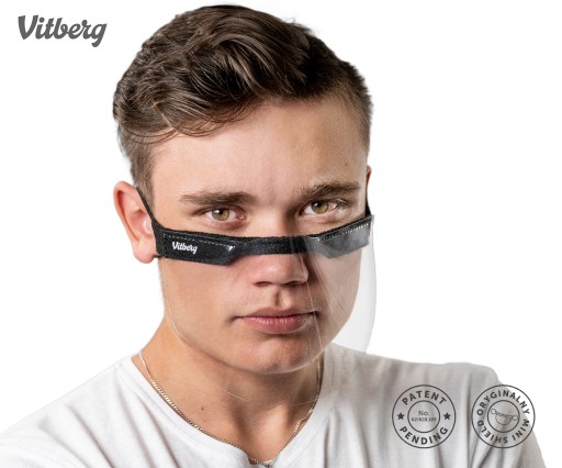 Kozmetická maska na tvár Vitberg Mini Shield 1 ks L Čierna
