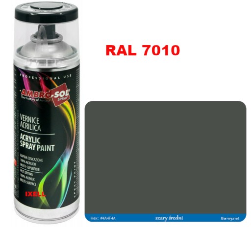 RAL 7010 AKRYLOVÝ LAK SPREJ sivý LESK 1233