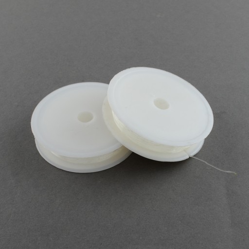 Elastická silikónová niť na výrobu šperkov, bezfarebná, 0,4 mm, 18 m/ks