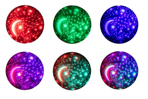 LED NOČNÁ LAMPA STARS PROJEKTOR MNOHO VARIANTOV