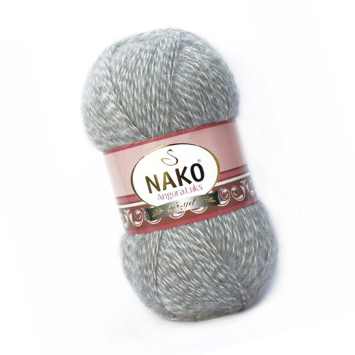 Nako Angora Luks 21422 sivá a biela melanž
