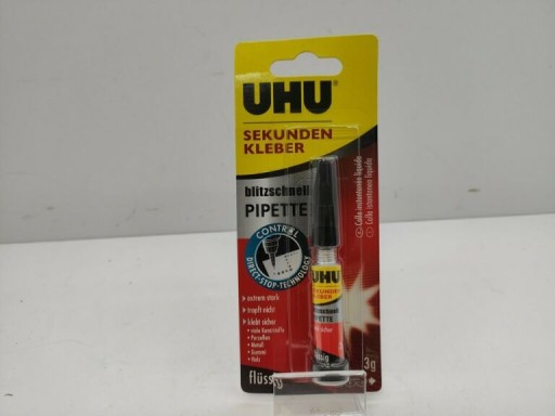 UHU CYANO AKRYLÁLOVÉ GLUE sekundové s PIPETOU 3g