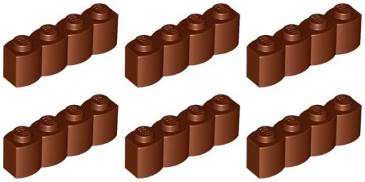 LEGO 30137 PALISADE 1x4 hnedá (8g) 6 ks.