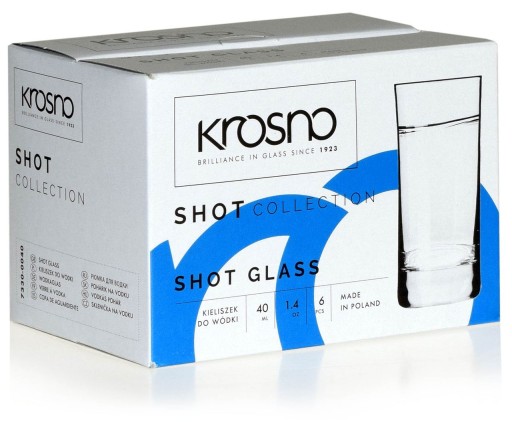 SHOTY Poháre na vodku likér KROSNO Shot 40ml