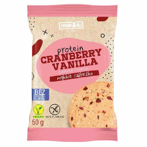 Frank&Oli Soft Cookie 50g Cranberry Vanilka