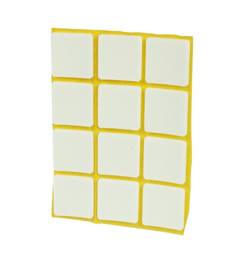 Protišmykové podložky fi 25x25 biele - 12 ks