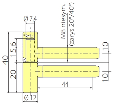 Okenný záves skrutkovací 12 x 40, strieborný pozink