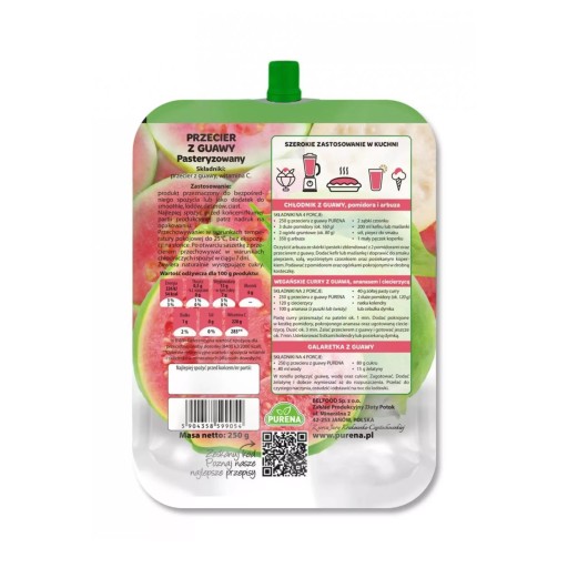 Guava pyré 100% 250 g Purena