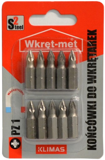 Skrutkovacie bity PZ1 25mm KLIMAS 10 ks.