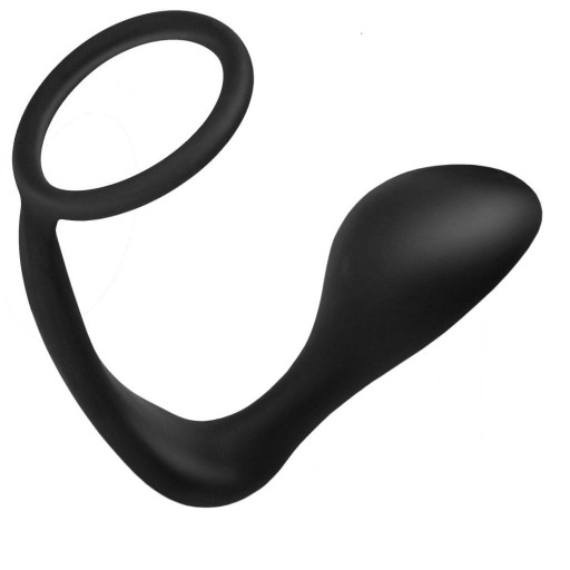 MASÁR NA PROSTATU ANÁLNA ZÁSTRČKA S KRÚŽKOM NA PENIS