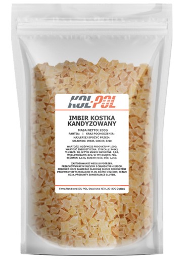 KANDIDOVANÝ ZÁZVOR KOCKÝ 200g Sušený v kockách