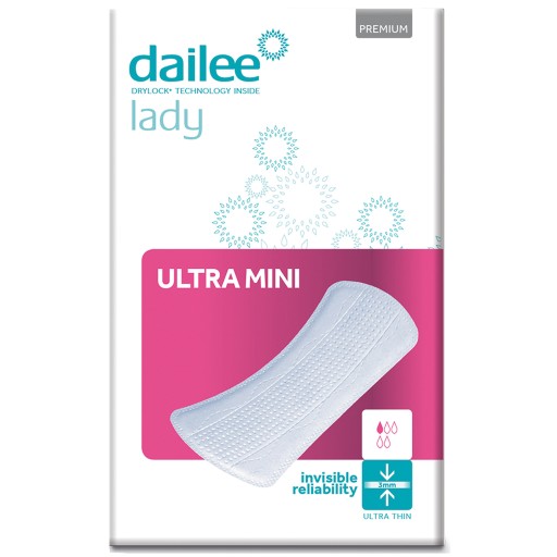 Dailee Lady Ultra Mini hygienické vložky na inkontinenciu moču 28 ks.
