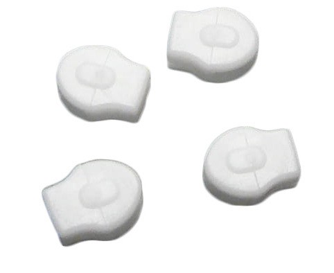 Biely zips, trezor na pásku, 3mm zámok, 12 ks