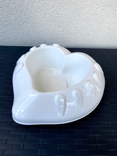 IKEBANA SRDCE 24cm Miska, obal na kvetináč, BIELA