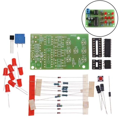 Elektronické kocky GREEN lekcie spájkovania DIY KIT