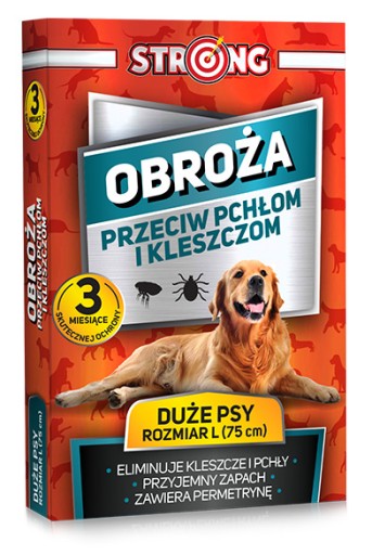 Obojok proti kliešťom PRE VEĽKÉHO PSA OCHRANNÝ OBOJK PROTI BLECHÁM SILNÝ L 75 CM