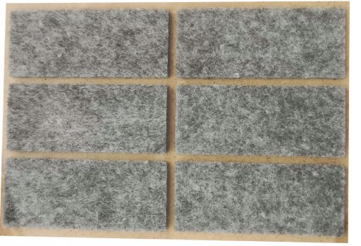 PLSTENÉ PODLOŽKY na stoličky, nábytok, stoly, ŠEDÉ, samolepiace, 20 mm x 60 mm