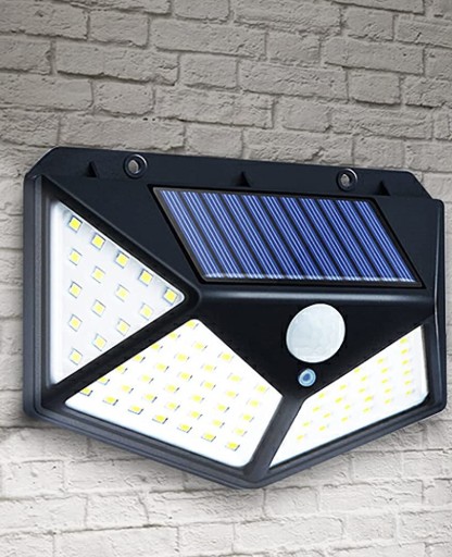 Solárna LAMPA NÁSTENNÁ LAMPA pohybový senzor 100LED E080