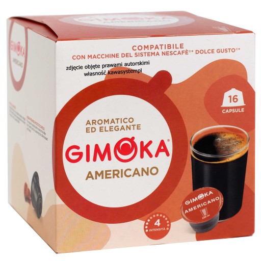 Dolce Gusto Capsules Large Black Coffee Gimoka Americano Italian Quality