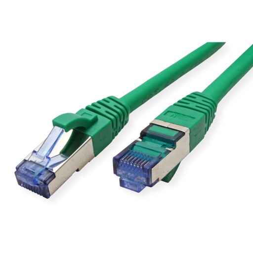 LAN S/FTP Cat.6A RJ45 sieťový kábel, zelený, 0,3 m
