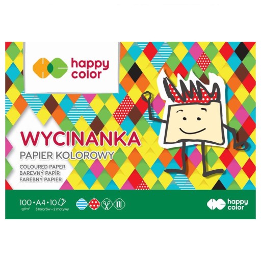 Výrezový blok Happy Color - A4, 100 g, 10 listov.