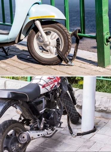 BIKE LOCK REŤAZOVÝ ZÁMEK ZÁMOK NA MOTOR BICYKEL TVRZENÝ