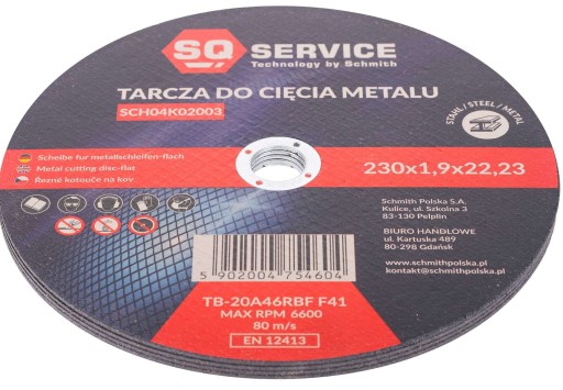 KOVOVÉ REZNÉ KOTÚČE 230x1,9 STRONG SÉRIA SQ S SCHMITH DIAMANTOVÝMI ČASTIAMI