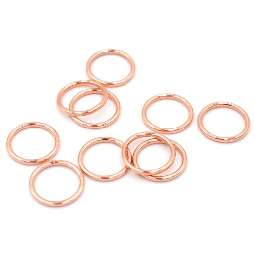Prsteň KOVOVÝ 10 mm - RUŽOVÉ ZLATO