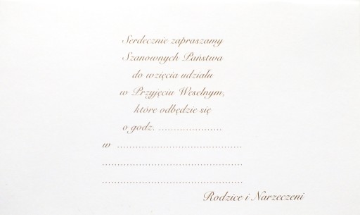 Svadobné oznámenie s pozlátenými kvetmi,