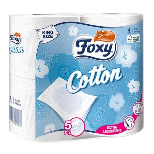 Toaletný papier FOXY COTTON 4 rolky