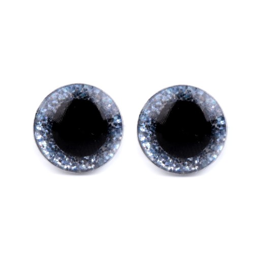GLITTER BLUE MASKOT EYES 10 mm