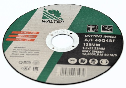 INOX kotúč rezný na kov 125x1,2mm WALTER 10 ks