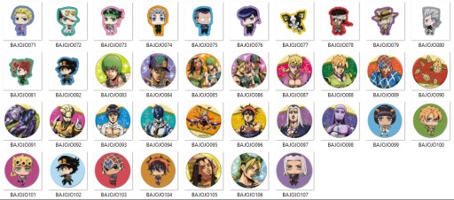 JoJo's Bizarre Adventure Manga Anime Pins