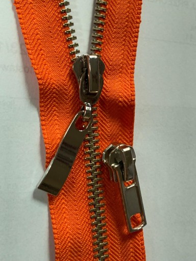Zipsy oranžové kovové 5 mm 35 CM VÝROBCA