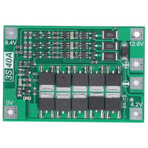 BMS 3S 40A 12,6V 18650 li-ion s balancérom