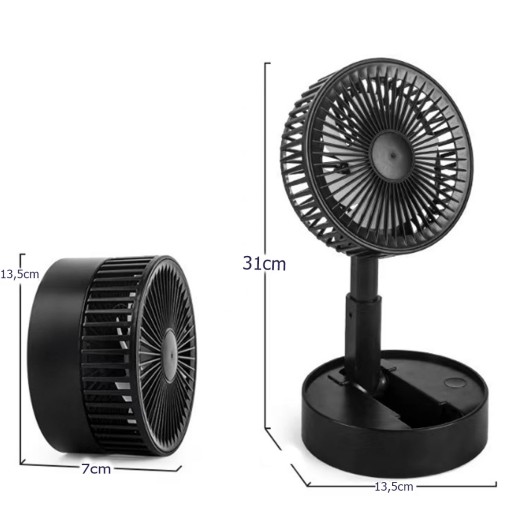 STOLNÝ VENTILÁTOR VENTILÁTOR SKLADACÍ USB PRENOSNÁ DOMÁCA BATÉRIA 3577