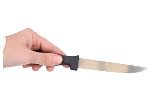 SADA STEAKOVÝCH NOŽOV 10ks na gril, zúbkovaná čepeľ, nerez